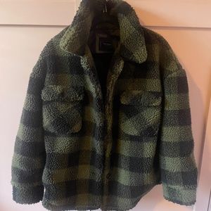 Plaid Teddy Coat
